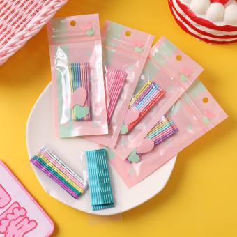 Sét 10 kẹp tăm cầu vồng nhiều màu, kẹp tóc hàn quốc tiểu thư siêu xinh