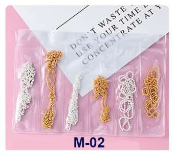 Dây xích,dây bi màu trang trí móng tay