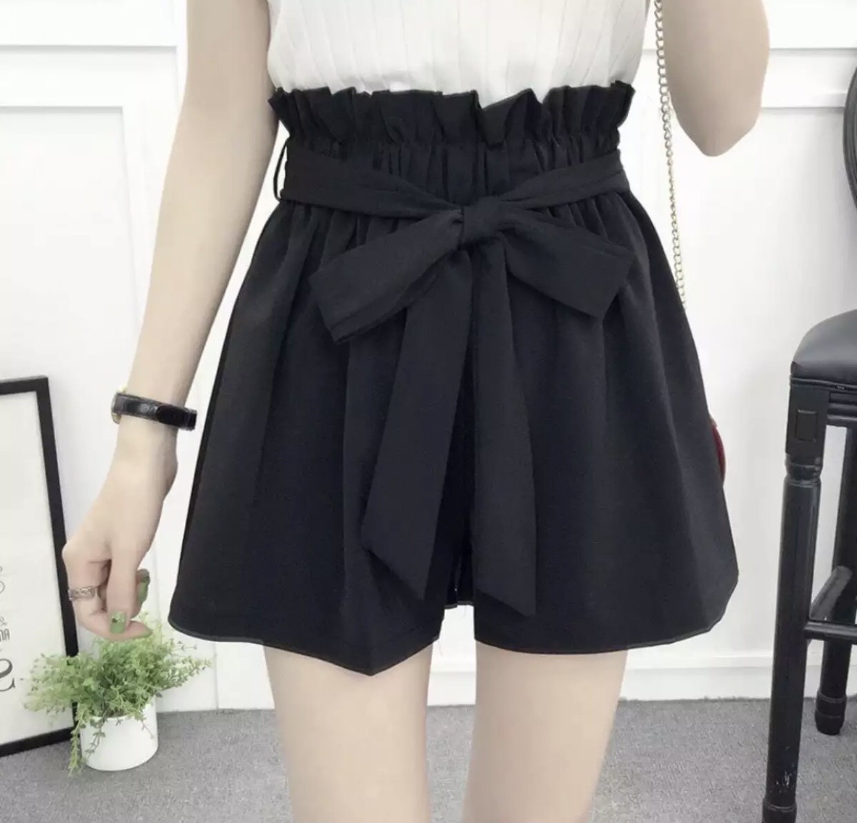 Quần short thắt nơ cực xinh xắn thời trang cho bạn gái