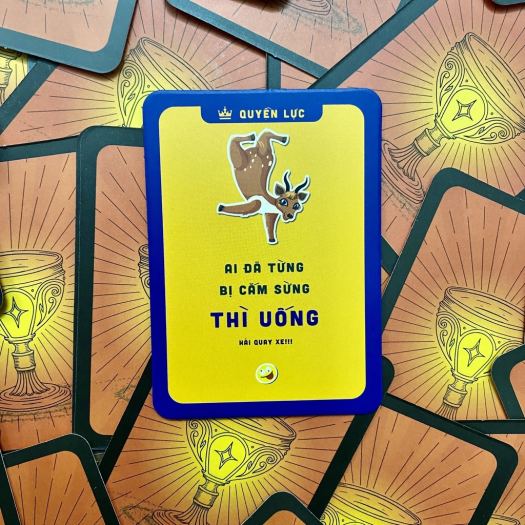 ❅ ̅ Bộ bài drinking game nốc out thẻ bài huệ uống thử thách cùng bạn bè cho nhóm cặp đôi 100 lá U Là Trời Temo Toys