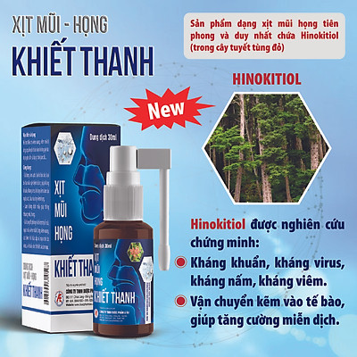 Dung dịch Xịt mũi - họng Khiết Thanh chai 30ml