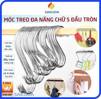 Móc Treo Chữ S Đa Năng Đầu Tròn, Móc Treo INOX Siêu Chắc Rất Tiện Dụng, Chịu Lực Tốt Treo Các Dụng Cụ Nhà Bếp, Phòng Tắm, Treo Hàng Hóa, Cho Đồ Đạc Gọn Gàng