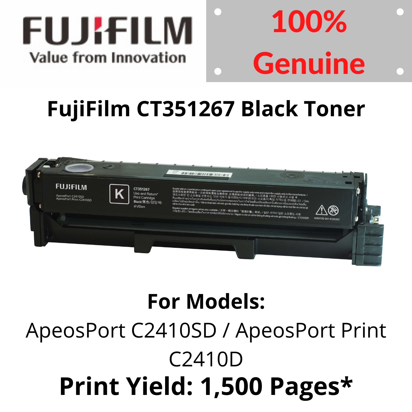 Genuine] Fuji Xerox CT202878 Extra High Capacity Toner Cartridge