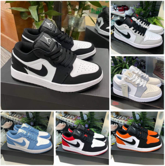 Giày thể thao Jordan cổ thấp Đen trắng Panda low nam nữ Full box bill