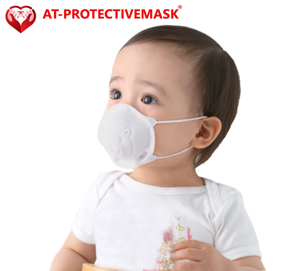 1 túi 3 chiếc Khẩu trang gấu cho bé từ 1-3 tuổi