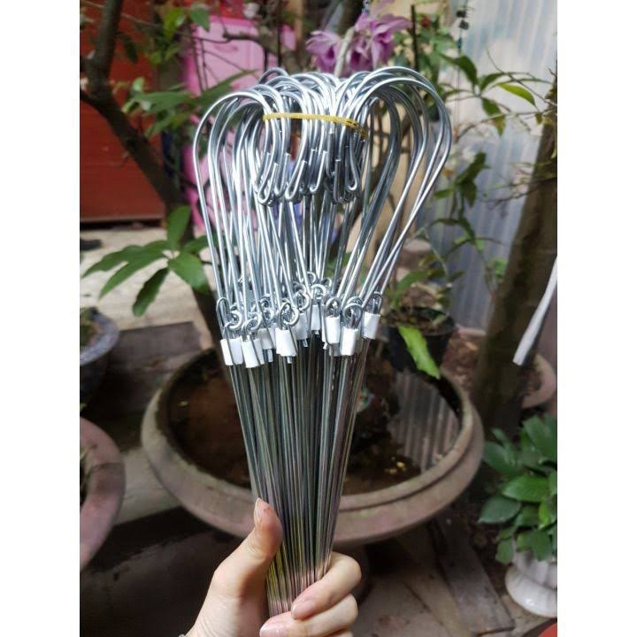 Combo 10 móc treo chậu lan bằng kẻm 70cm , bền đẹp ,treo giỏ lan tiện lợi