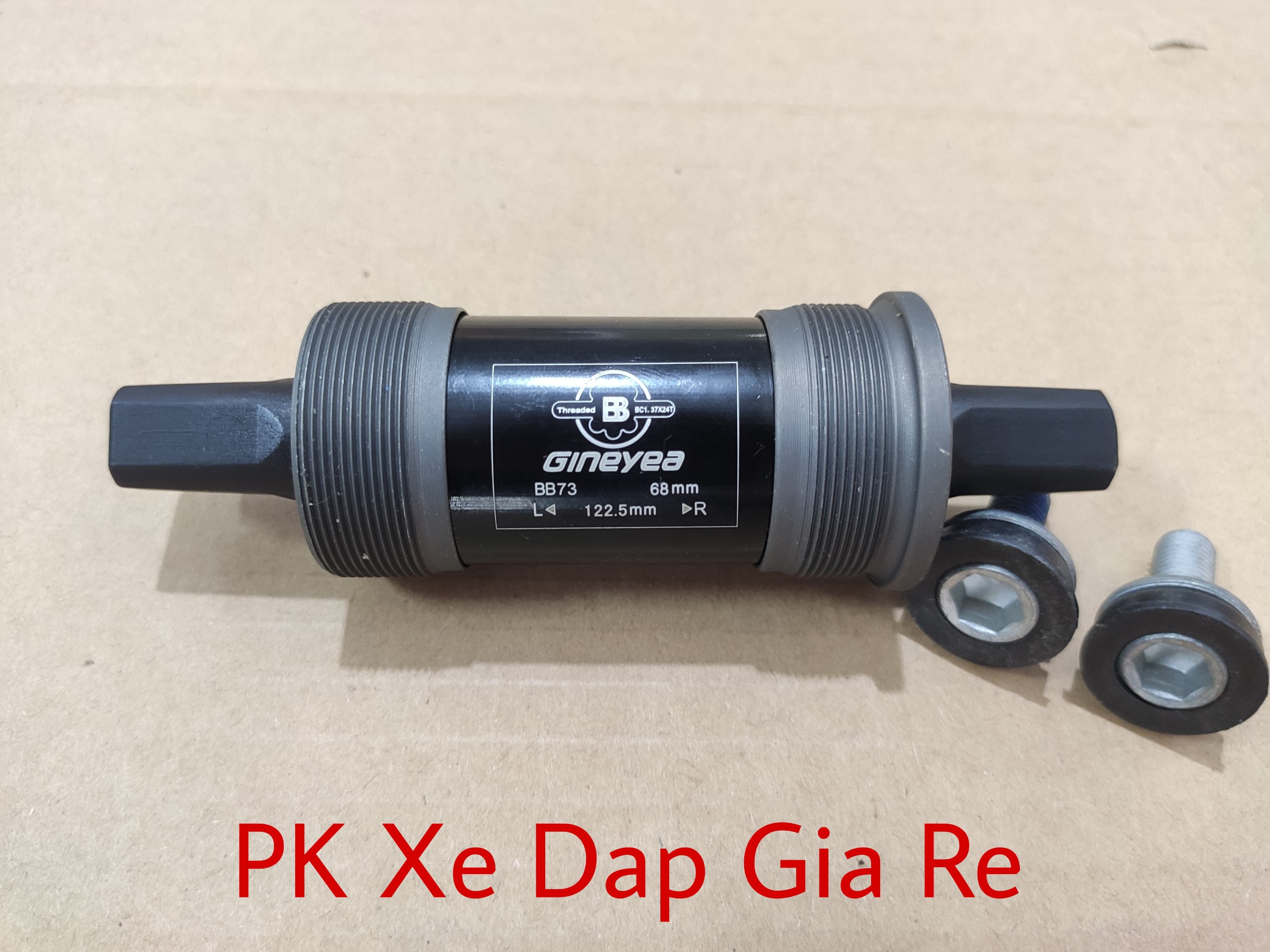 Trục giữa xe đạp gineyea bb73, trục giữa xe đạp cốt vuông bạc đạn 122,5mm