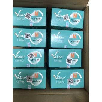 Găng tay y tế VGLOVE có bột size M - hộp 100 chiếc