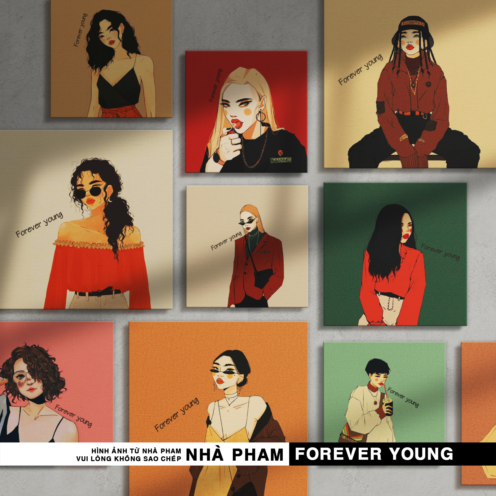 Tranh canvas treo tường forever young