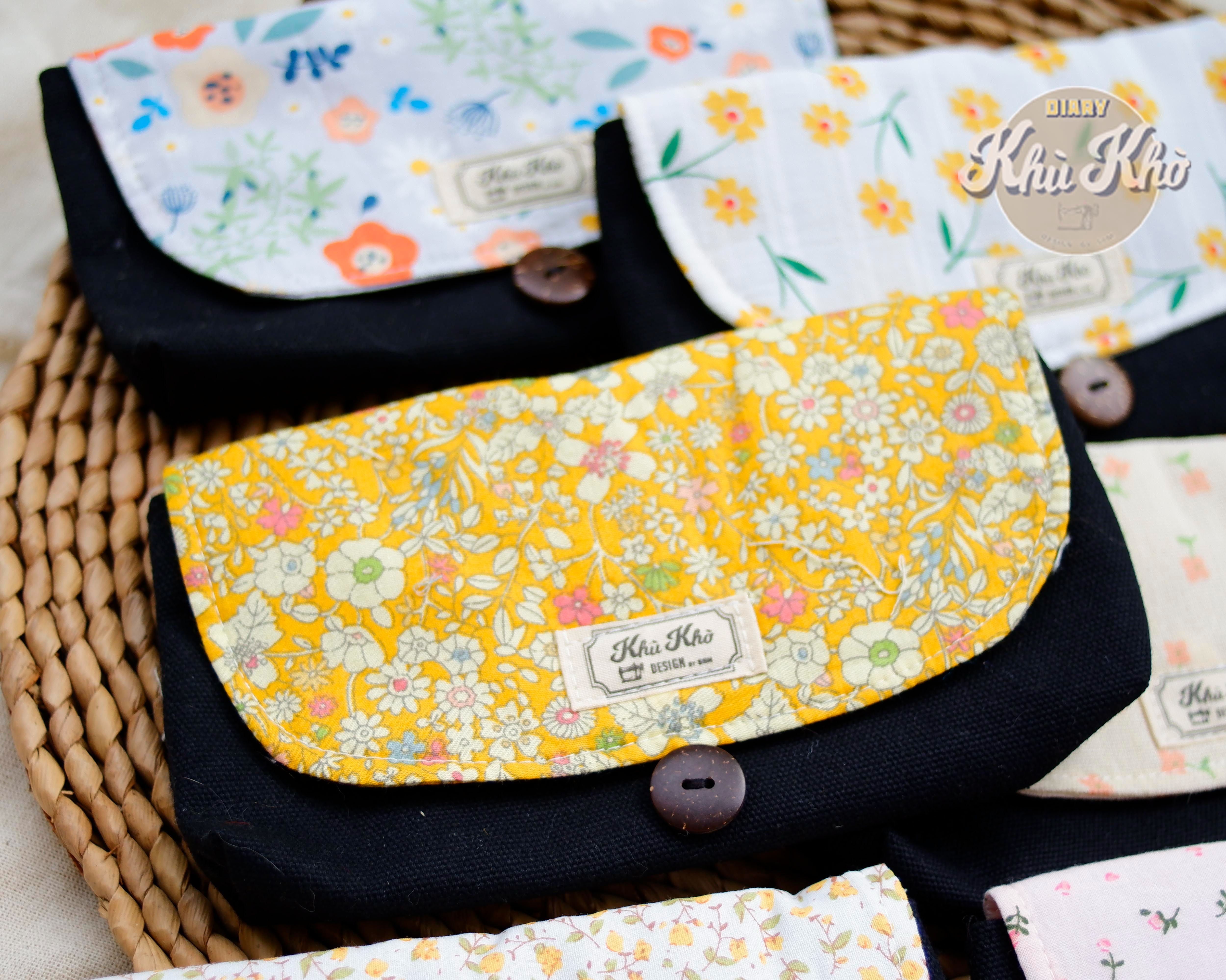 Ví vải handmade họa tiết vintage nhắn để chọn màu
