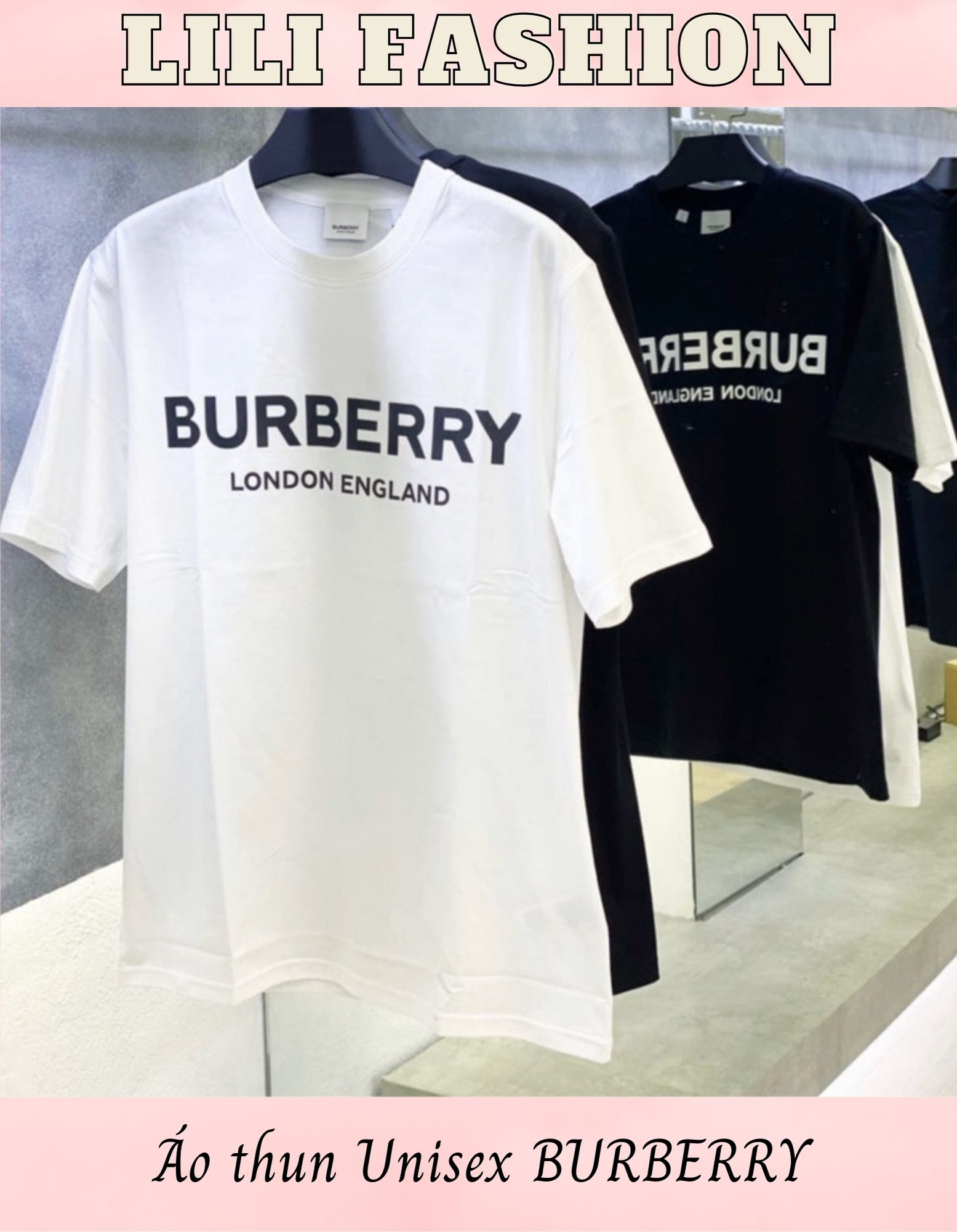 ❤️ áo thun unisex tay ngắn ❤️ burberry ❤️ siêu chất siêu đẹp cotton co dãn 4 chiều mát mịn