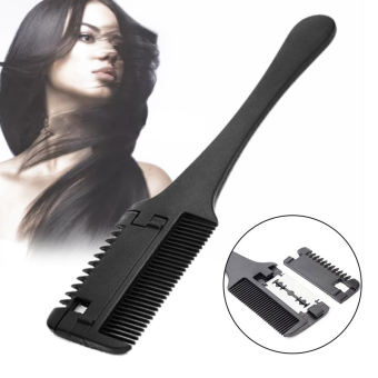 Lược Tỉa Tóc Kẹp Dao Cạo 2in1  Cao Cấp - Lược Chải Đầu Cắt Tóc Tỉa Chân Tóc Tạo Kiểu Tóc Đa Năng - Có Dao Lam Kèm Theo (COMBO 2 CÁI)