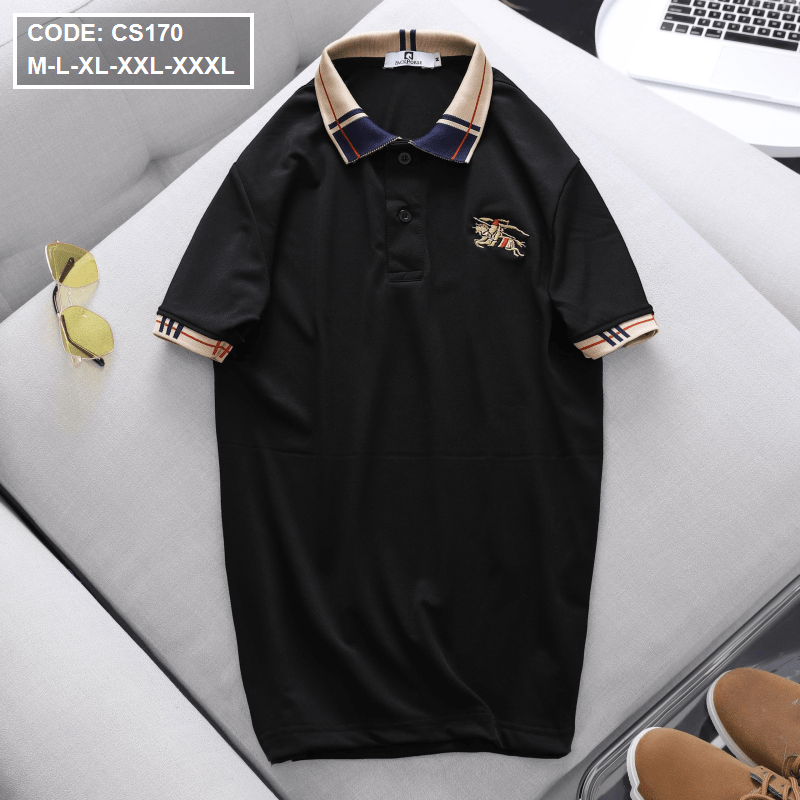 MENFOX - Áo polo nam cao cấp PACKHORSE RIDER - Áo thun nam polo có cổ tay ngắn thun cá sấu poly kẻ sọc - Áo thun nam đẹp ngầu dành cho mọi độ tuổi -Áo thun nam đẹp mặc thường ngày