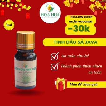 Tinh dầu Sả Java Nguyên Chất 3ml - Tinh Dầu Hoa Nén - Đuổi muỗi, côn trùng