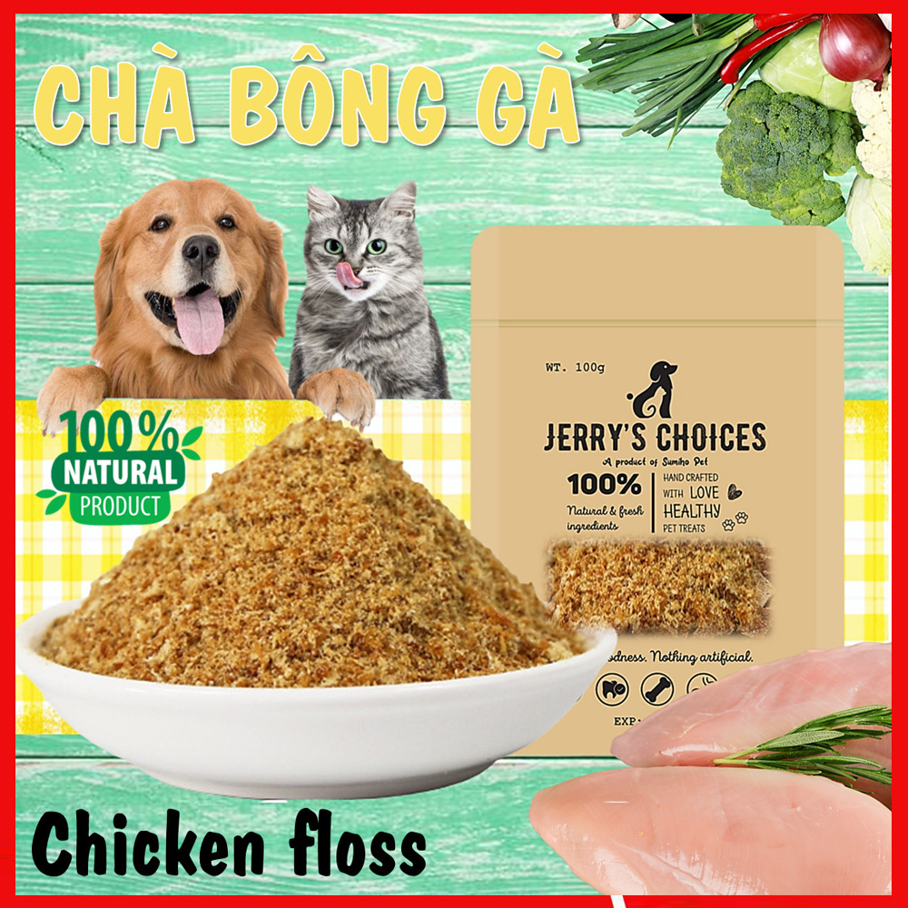 Chà bông gà cho chó mèo Captain (dùng để trộn cơm và hạt)