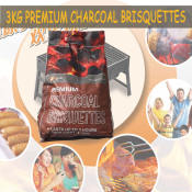 Premium Charcoal Briquettes for BBQ Grilling - 3.0 kg