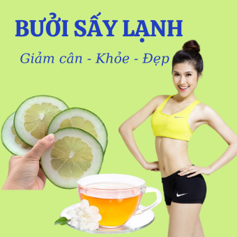 Bưởi thái lát sấy lạnh 500gr - Trà bưởi giảm cân, đẹp da