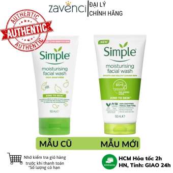Sữa rửa mặt SIMPLE Moisturising Facial Wash làm sạch sâu dưỡng ẩm kiềm dầu 150ml Zavenci