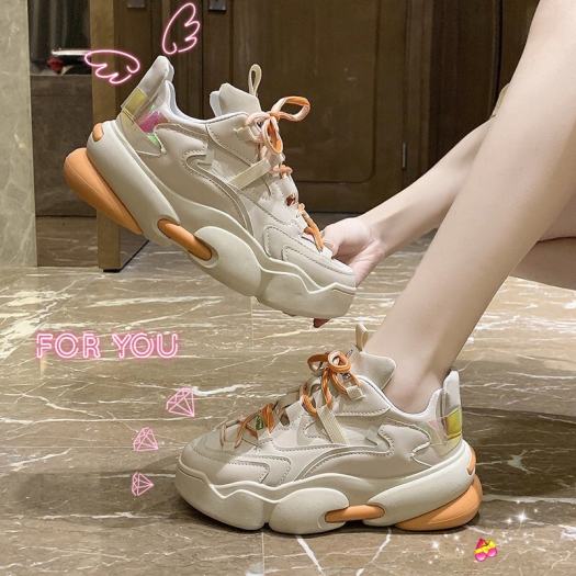 Giày Nữ Thời Trang Hàn Quốc Giày Da PU Đế Dày Nâng Cao Chống Thấm Nước Giày Thể Thao Ngoài Trời