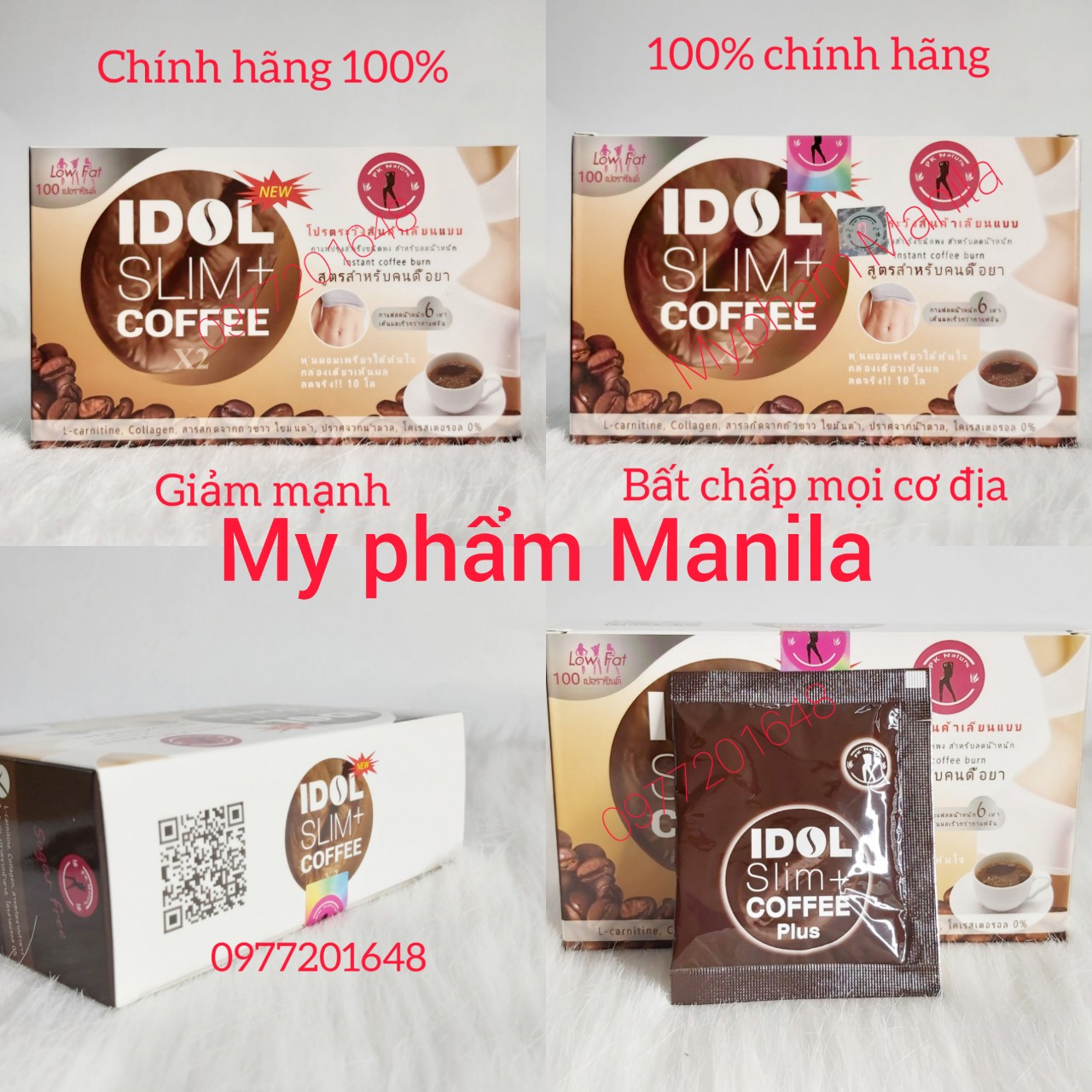 Bộ 10 Hộp Cà phê Giảm Cân Thái Lan - Idol Slim Coffee 10 Gói Giảm 3 -5 Ký - Chính Hãng