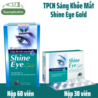 Viên Sáng Mắt SHINE EYE GOLD Vshine - Tăng Cường Thị Lực Cho Mắt Chống Khô Mắt, Mỏi Mắt- Hộp 30 viên