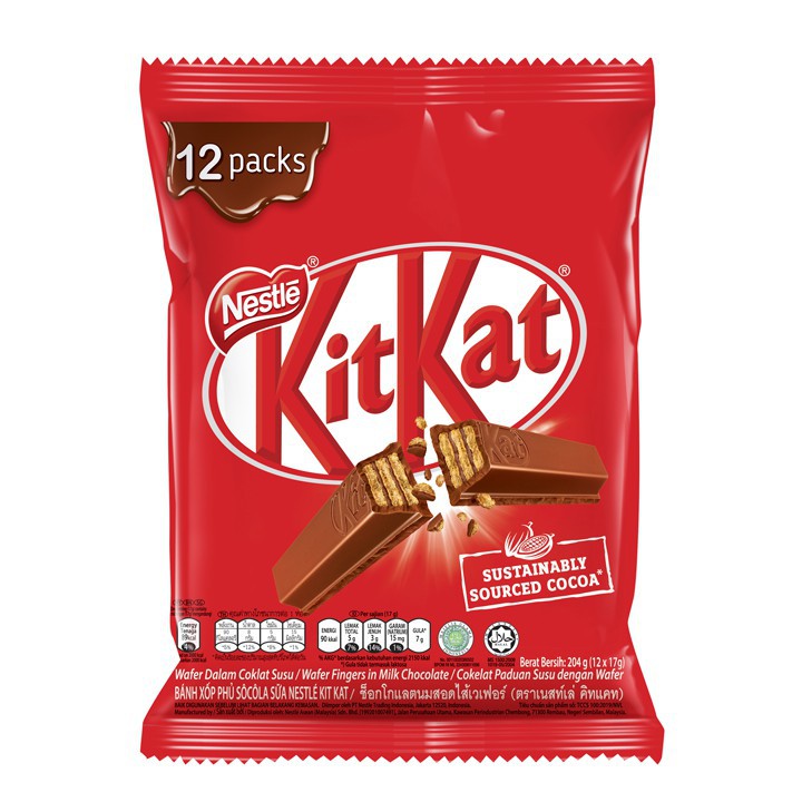 Combo 12 thanh socola kit.kat 2f-túi 12 thanh socola kitkat 2f