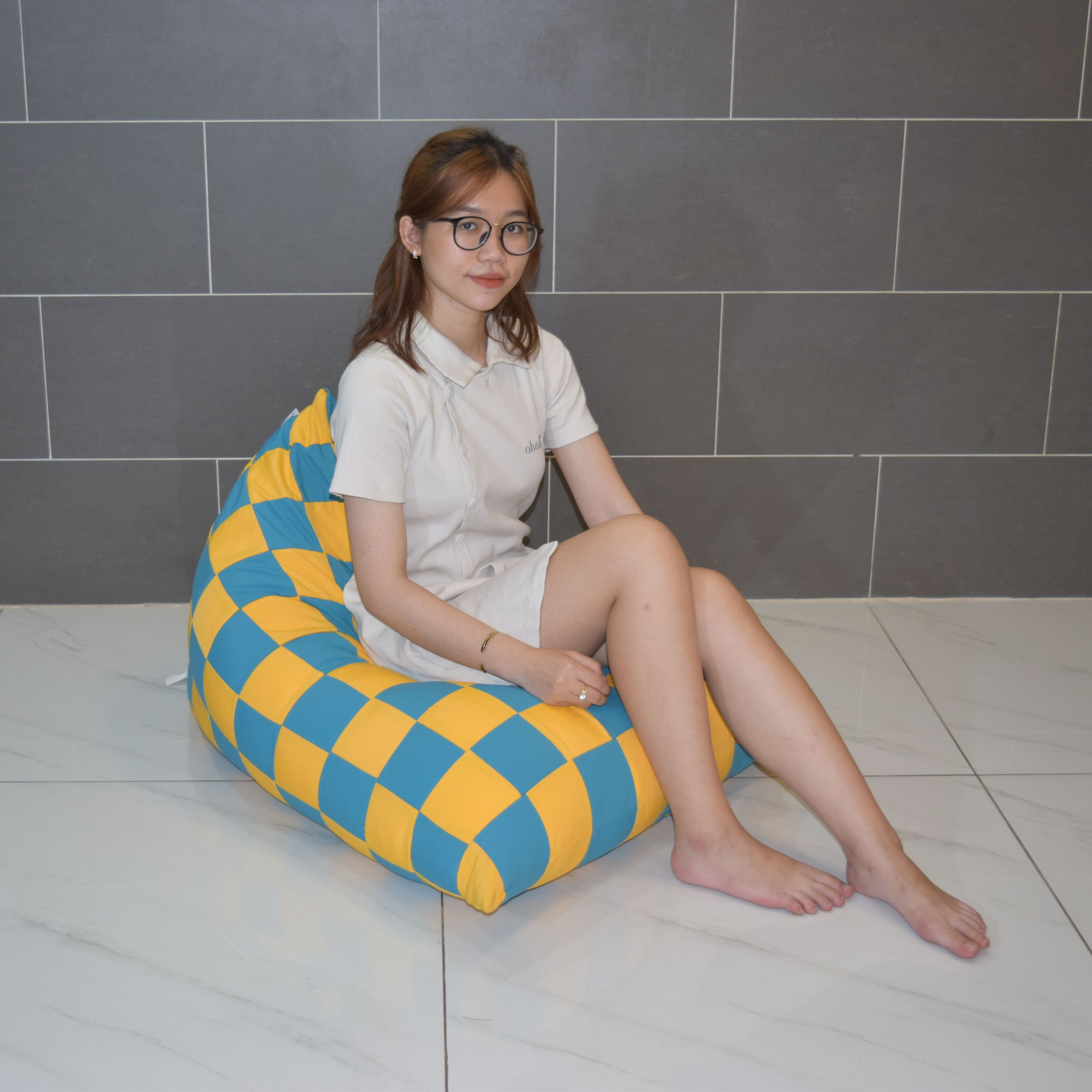 Ghế Lười Kim Tự Tháp (Pyramid Beanbag) Size Nhỏ Kích Thước 80x100x80 cm_The Beanbag House