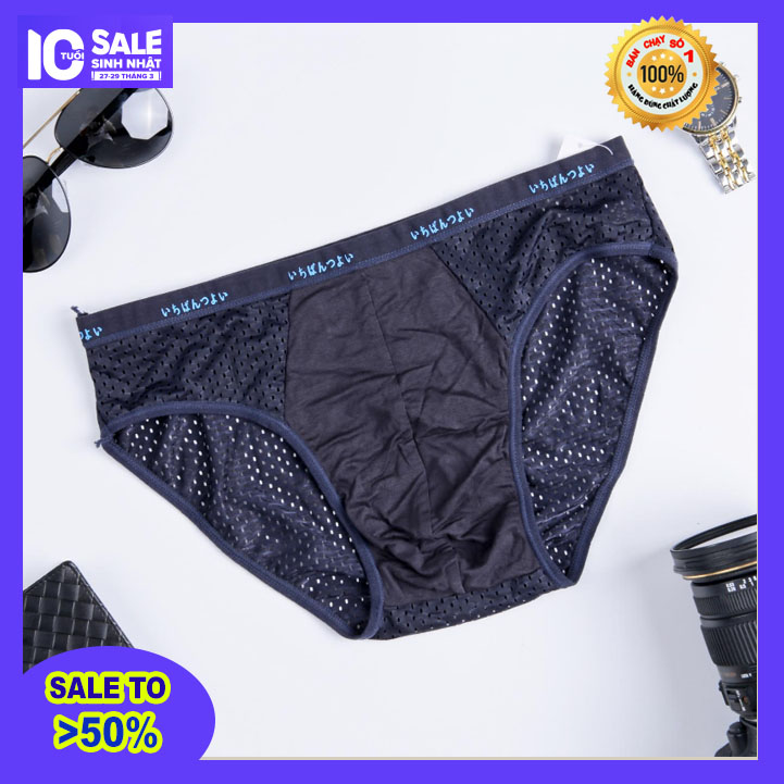 [Hàng Đẹp] 01 Quần Lót Nam Tam Giác Lưới - Quần Lót Nam Lưới Thông Hơi - Quần Xì - Quần Sịp Nam, Quần Lót Boxer Nam Thông Hơi Thoáng Khí Kháng Khuẩn Co Giãn Tốt