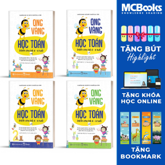 Combo Ong Vàng Học Toán Dành Cho Trẻ 4-6 tuổi - Học Kèm App Online