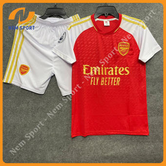 Áo Đá Bóng ARSENAL Màu Đỏ Sân Nhà 2023 - Áo Đá Banh CLB Arsenal Sân Nhà 2023