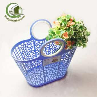 Làn nhựa đi chợ, giỏ xách nhựa cao cấp - giao màu ngẫu nhiên