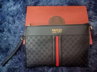 Ví cầm tay Clutch Gucci S25 - Sọc giữa