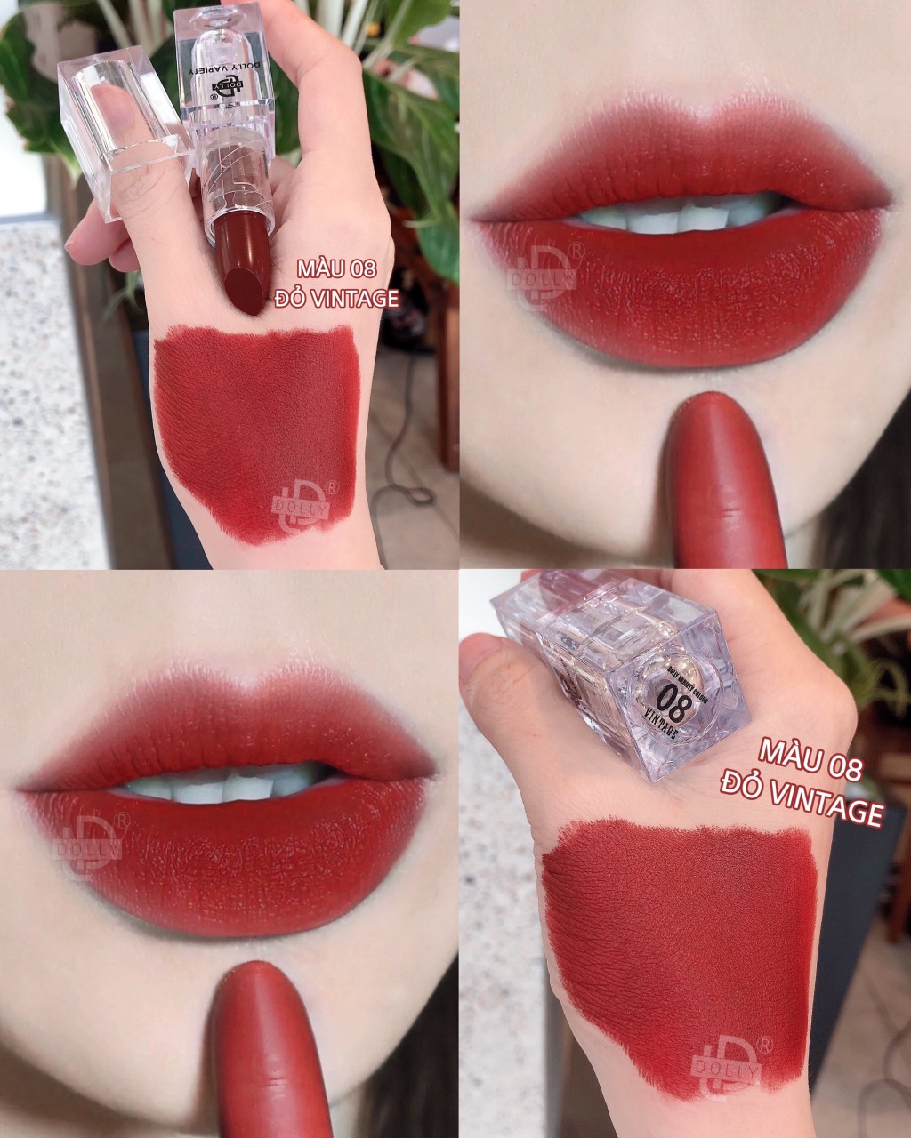 Son thỏi lì siêu mịn môi dolly variety