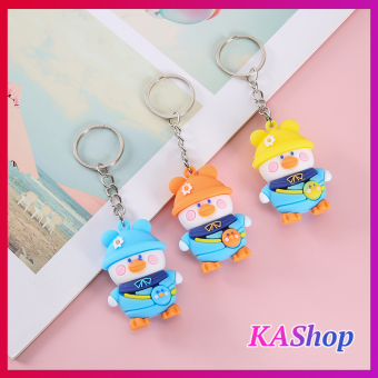 Móc khóa vịt mỏ cam đi học siêu cưng