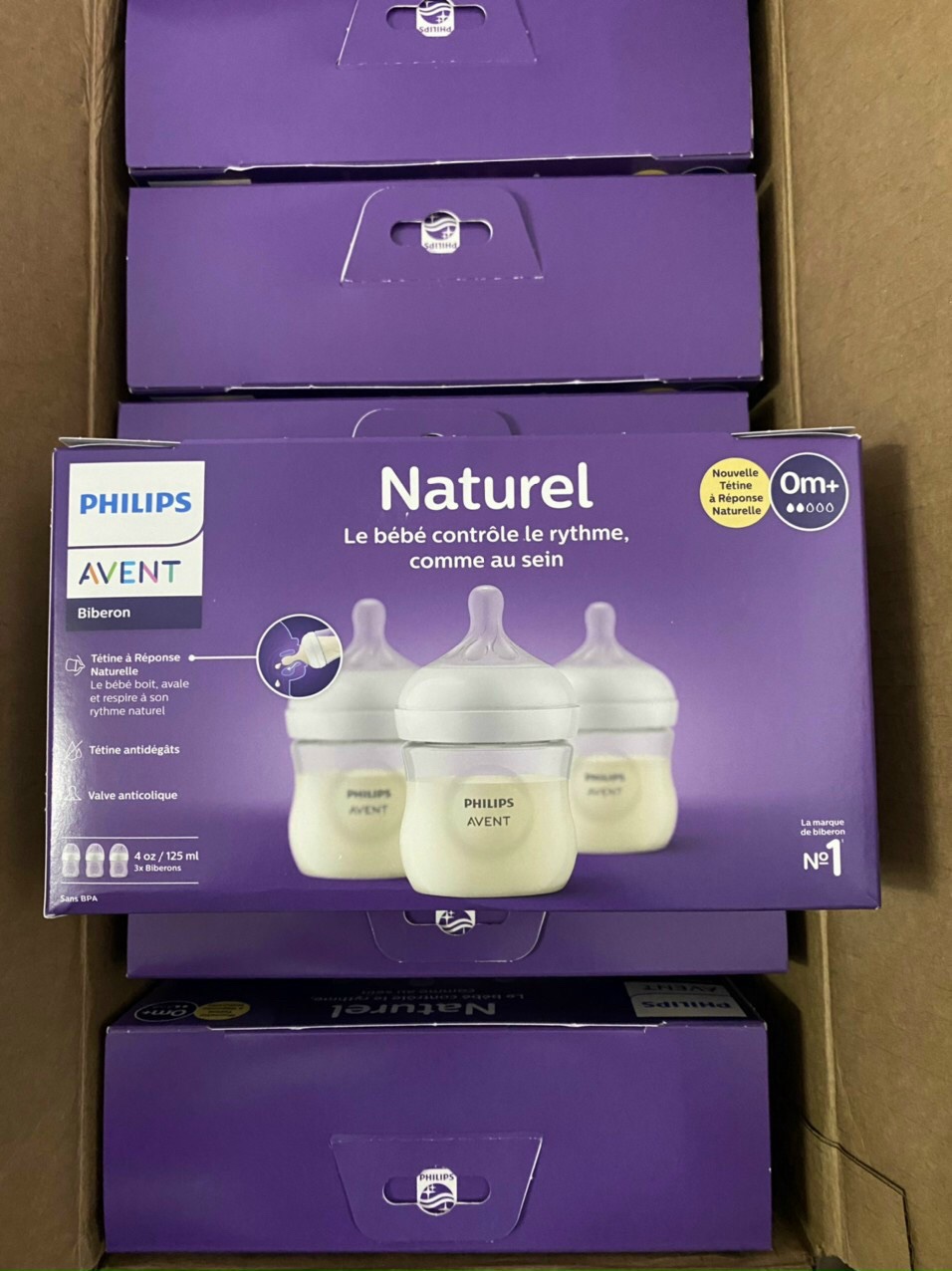 Set 3 bình sữa avent natural bản mới nhất 2022 dung tích 125ml ty số 2