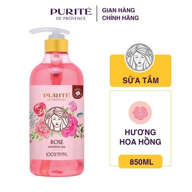 Sữa tắm purite hoa hồng 850ml