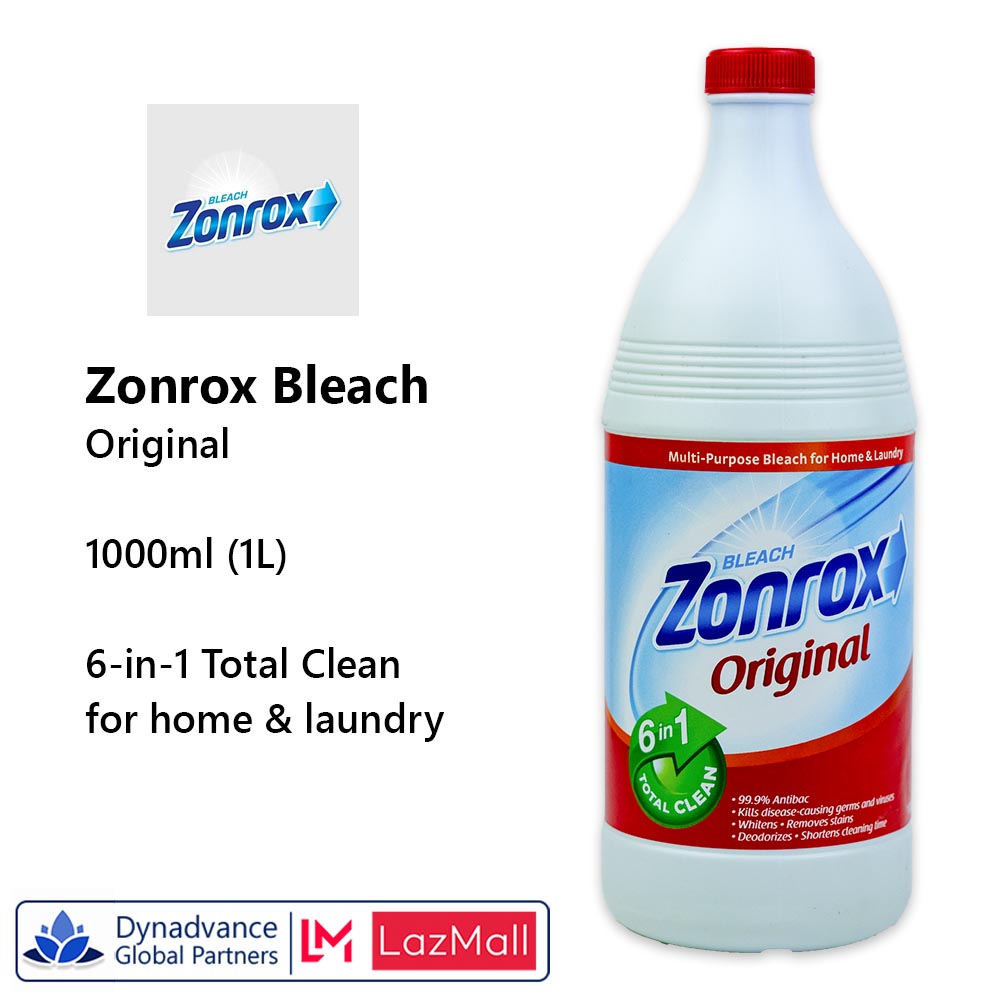 Zonrox Bleach Original 6-in-1 Total Clean 1000ml (1L) 99.9% Antibac ...