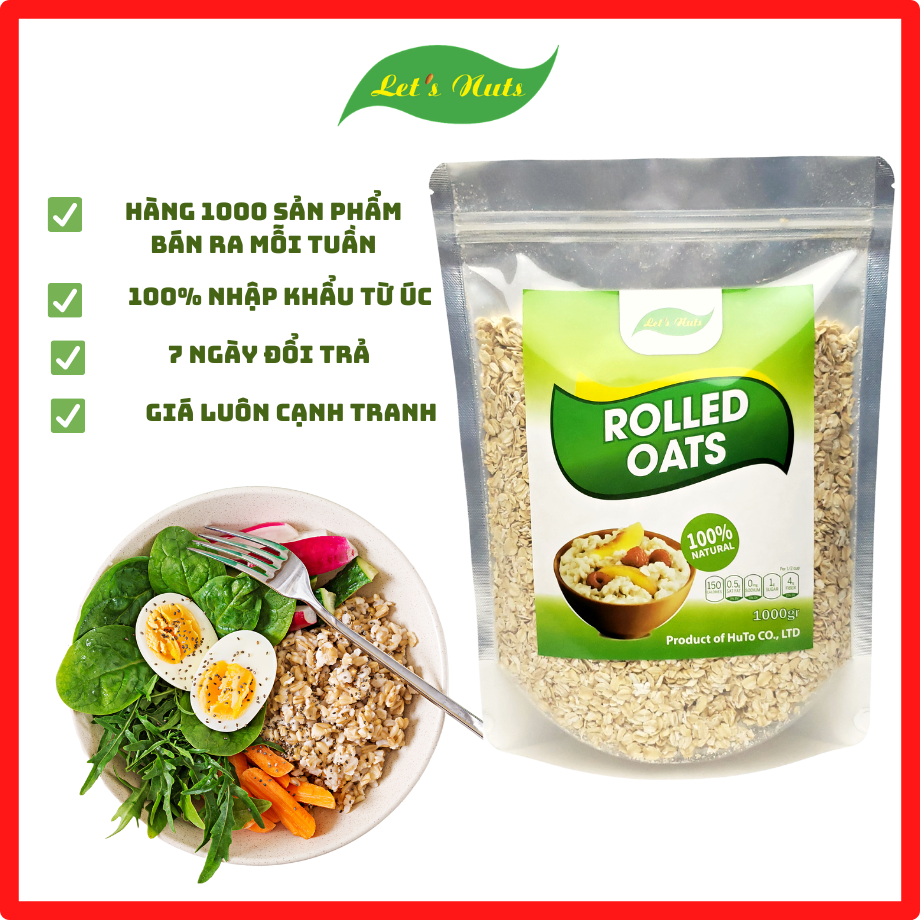 Yến mạch Úc tươi instant oats rolled oats cán vỡ mỏng túi 500g-1kg giúp giảm cân tăng cơ giảm mỡ bảo vệ sức khỏe SuSuToShop