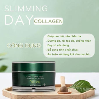 Kem Tan Mỡ Slimming Body, Kem Lạnh Slimming Day Collagen Tan Mỡ Bụng Cấp Tốc Chính Hãng Hộp 200g - Poly Beauty