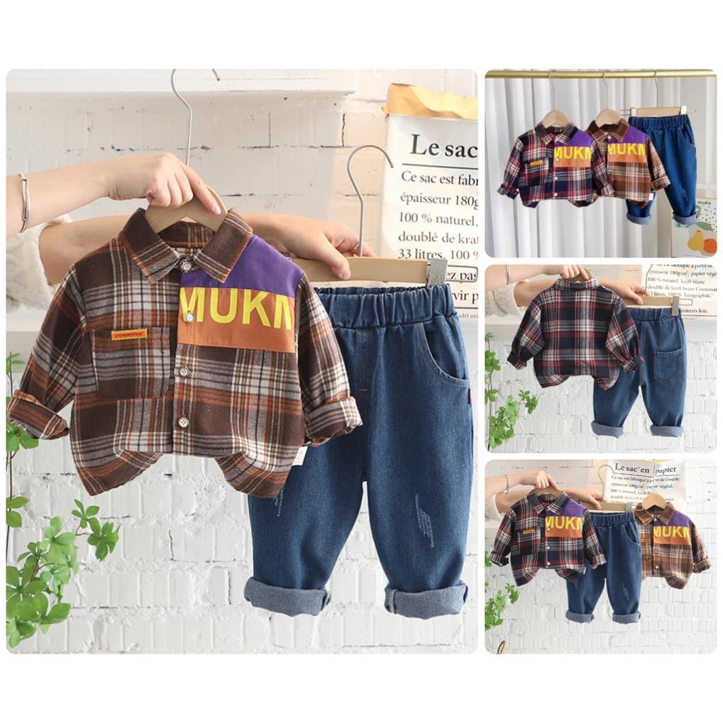Bs4 size 80-120 sét bộ bé trai quần áo trẻ em hàng quảng châu