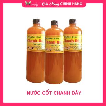 Nước Cốt Chanh Dây Tươi - Đặc Sản Đà Lạt, Không Hạt, Không Đường Hóa Học (1 Chai 1000ml nhưng cân là 1200ml lận ạ)