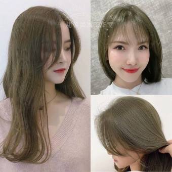Thuốc Nhuộm Tóc Màu Nâu Rêu Tối Dark Green Brown Kèm Trợ Oxy