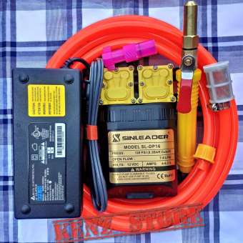 Máy rửa xe vệ sinh máy lạnh bơm đôi Sinleader 12v 6M dây kèm nguồn DELTA 12V-10A cực mạnh