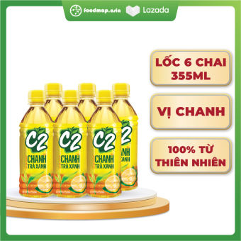 Trà Xanh C2 Hương Chanh - Lốc 6 Chai 355ml - Foodmap