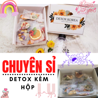 SET 30 gói Trà hoa quả sấy khô DETOX KOREA - Kèm hộp