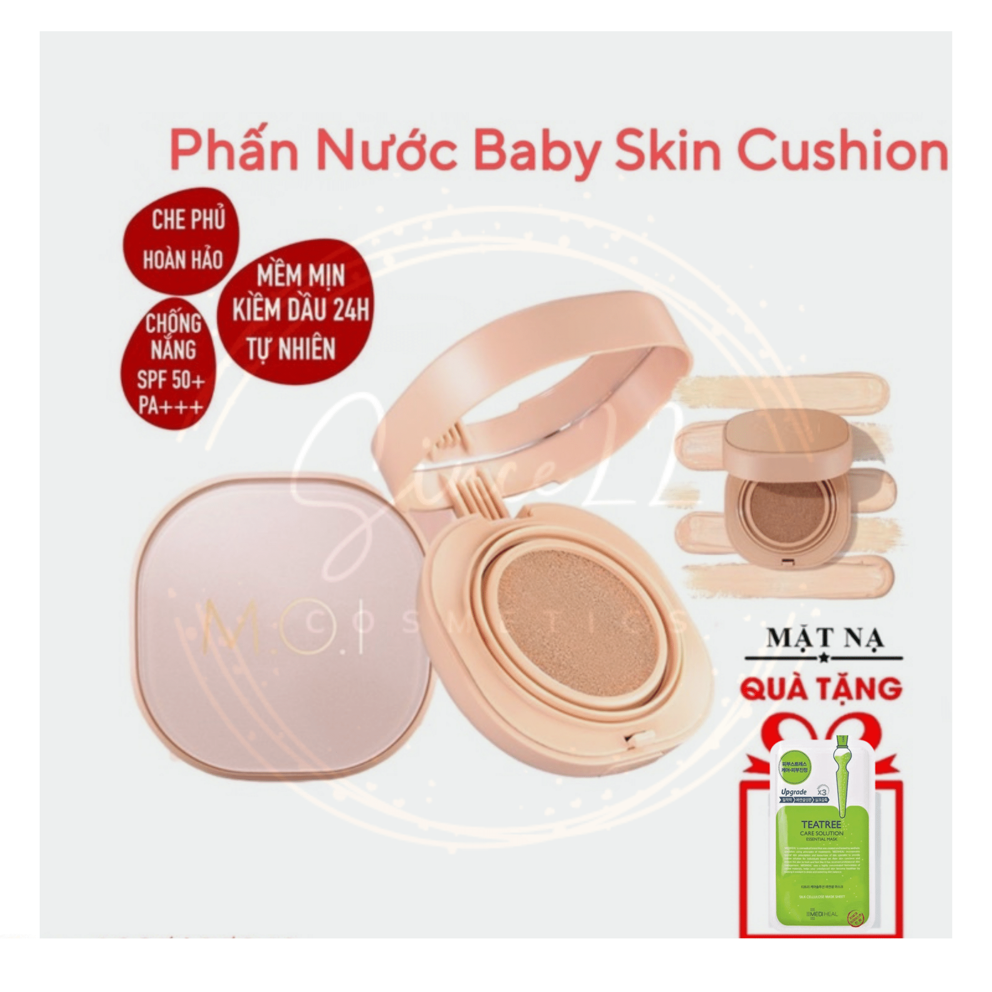 Phấn nước m.o.i cosmetics 5m baby skin cushion