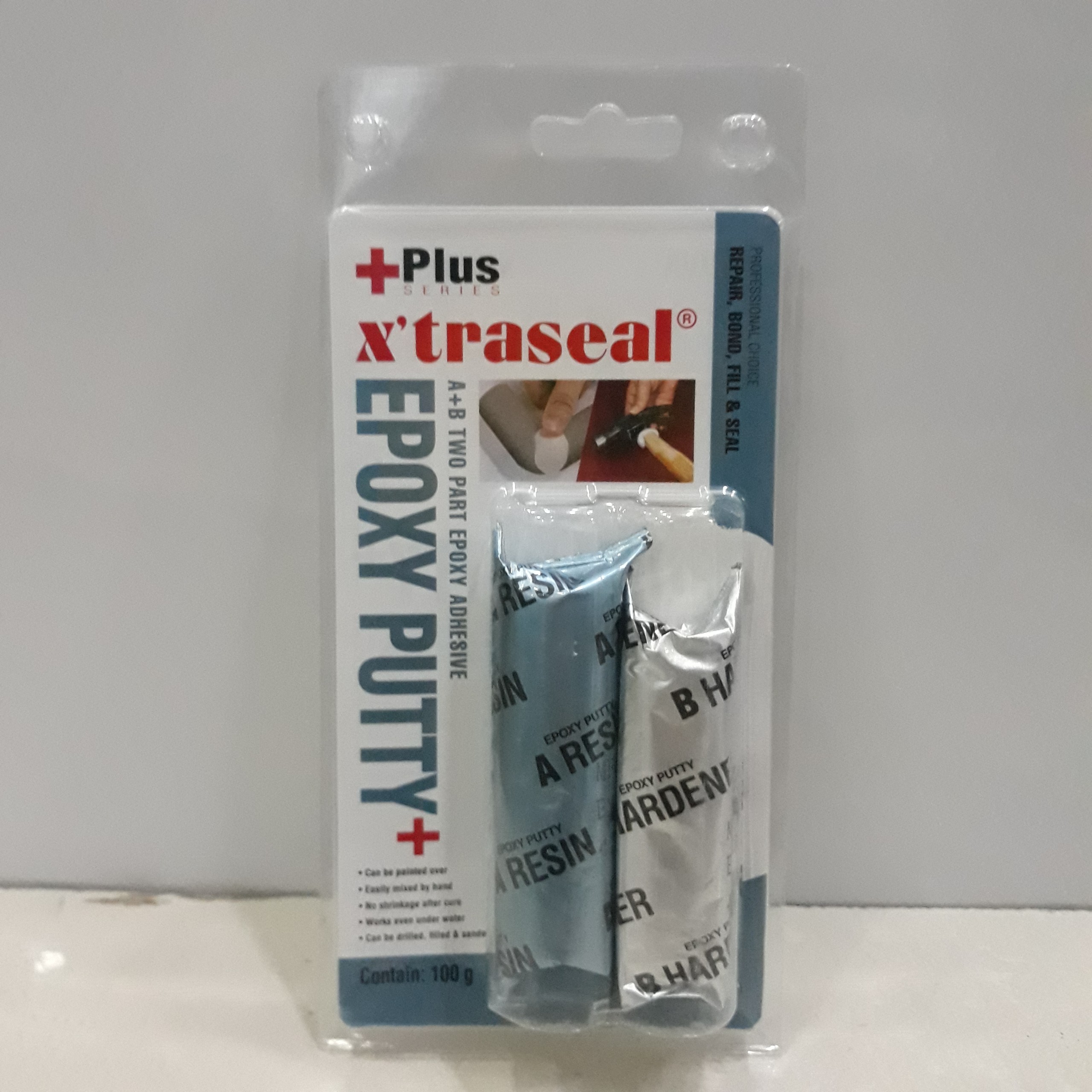 Keo đất sét siêu dính ab 100g, keo nhồi ab 100g, keo trám rò rỉ siêu dính ab 100g - x'traseal - hàng nhập malaysia