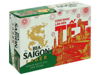 Thùng 24 Lon Bia Sài Gòn Lager Lon 330ml
