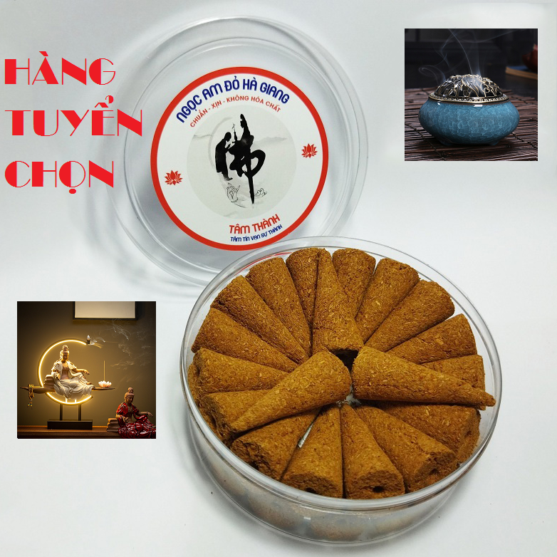 (CHUẨN, XỊN) Hộp 35 Nụ Ngọc Am ĐỎ Hà Giang CỰC THƠM_Không hóa chất_XUA ĐUỔI MUỖI, CÔN TRÙNG - Nhang Nụ_Nụ Ngọc Am_Xông trầm_Gỗ Ngọc Am