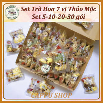 Set 30 gói Trà Hoa 7 Vị, Trà Thảo Mộc (Long nhãn -Táo đỏ -Kỳ tử -Hoa Hồng -Hoa Cúc -Hoa Nhài -Cỏ ngọt)